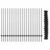 Clôture à mailles cadena avec 44 U Posts Gris 1.4x25 m Acier 