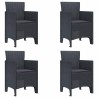 Ensemble de salle à manger de jardin 5 pcs Anthracite 