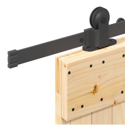 Porte coulissante et kit de quincaillerie 100x210 cm pin massif 