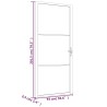 Porte intérieure 93x201,5 cm Blanc Verre ESG et aluminium 