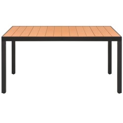 Table de jardin Marron 150 x 90 x 74 cm Aluminium et WPC 