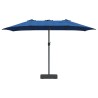 Parasol de jardin Bleu 385 x 209 x 244 cm tissu 