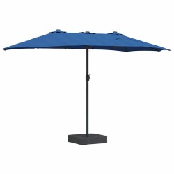 Parasol de jardin Bleu 385 x 209 x 244 cm tissu 