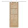 Porte Coulissante avec Set de Quincaillerie 73.5x211 cm Bois Massif de Pin 