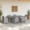 Table de jardin Gris clair 200x100x73 cm Poly Rattan 