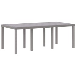 Table de jardin Gris clair 200x100x73 cm Poly Rattan 