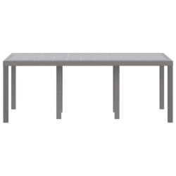 Table de jardin Gris clair 200x100x73 cm Poly Rattan 