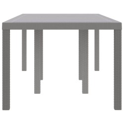 Table de jardin Gris clair 200x100x73 cm Poly Rattan 