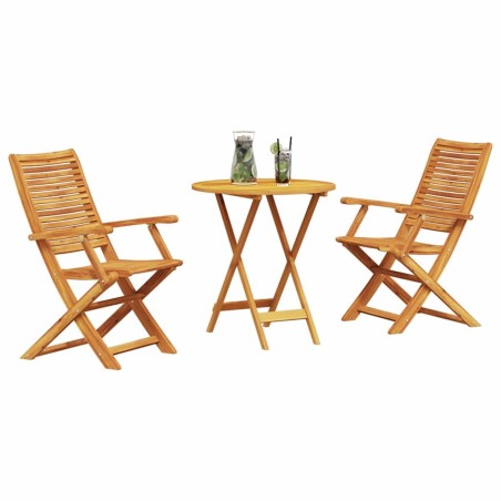 Ensemble de Mobilier d'Extérieur 3 pcs 70 x 70 x 75 cm 