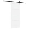 Porte coulissante avec ensemble de quincaillerie Blanche 86x198.5 cm Bois massif Pin 