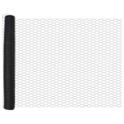 Clôture en hexagone grise 1x10 m en acier 