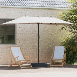 Parasol de jardin Couleur sable 385 x 209 x 244 cm tissu 