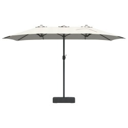 Parasol de jardin Couleur sable 385 x 209 x 244 cm tissu 