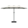 Parasol de jardin Couleur sable 385 x 209 x 244 cm tissu 