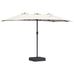Parasol de jardin Couleur sable 385 x 209 x 244 cm tissu 