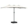 Parasol de jardin Couleur sable 385 x 209 x 244 cm tissu 