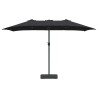 Parasol de jardin Noir 385 x 209 x 244 cm tissu 