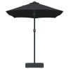 Parasol de jardin Noir 385 x 209 x 244 cm tissu 