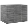 Boîte à coussins de jardin Résine tressée 145x100x103 cm Gris 
