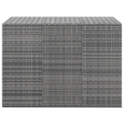 Boîte à coussins de jardin Résine tressée 145x100x103 cm Gris 