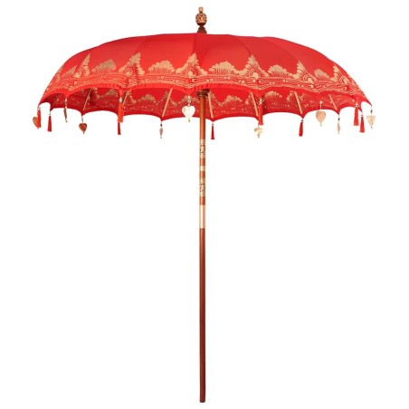 Parasol Autre Rouge x 250 cm Coton et bois massif 