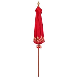 Parasol Autre Rouge x 250 cm Coton et bois massif 