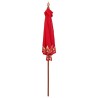 Parasol Autre Rouge x 250 cm Coton et bois massif 