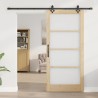 Porte Coulissante avec Matériel 93x202 cm en Pin Massif 
