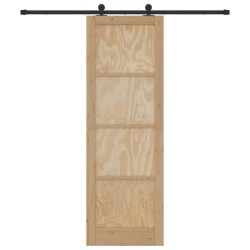 Porte coulissante avec set de quincaillerie 'ORKDAL'en bois massif de pin 