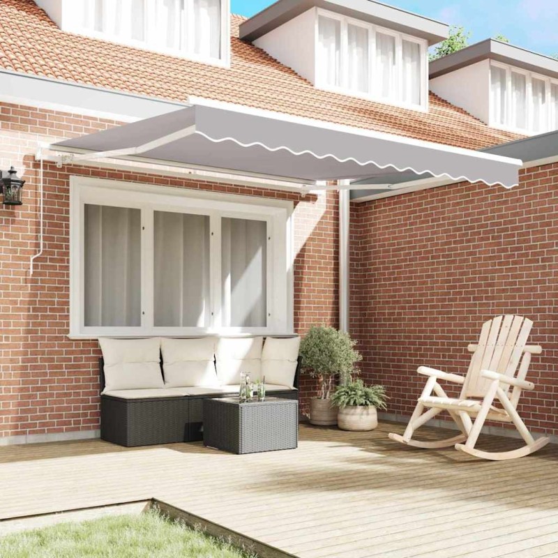 Store manuel rétractable gris clair 300x250 cm 