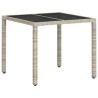 Ensemble de salle à manger pour jardin 3 pcs Gris clair 