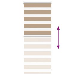 Store zèbre marron sable largeur du tissu 50,9 cm polyester 