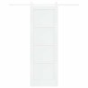Porte Coulissante avec Kit de Matériel Blanc 73.5x211 cm Bois Massif Pin 