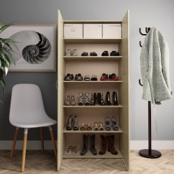 Armoire à chaussures Chêne sonoma 80x35,5x180cm Bois ingénierie 