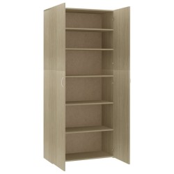 Armoire à chaussures Chêne sonoma 80x35,5x180cm Bois ingénierie 