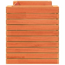 Banc avec jardinières cire marron 167,5x60x65cm bois massif pin 