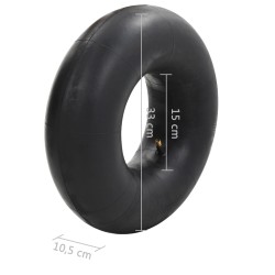 Chambres à air de brouette 2 pcs 15x6.00-6 Caoutchouc  