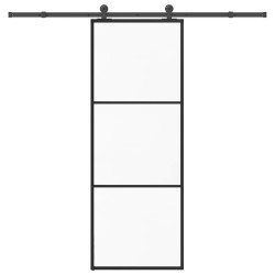 Porte coulissante avec kit de quincaillerie 76x205 cm Verre ESG 