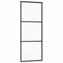 Porte coulissante avec kit de quincaillerie 76x205 cm Verre ESG 
