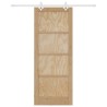 Porte coulissante avec kit de matériel 83x211 cm Bois massif de pin 