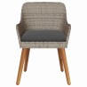 -chaises de jardin avec coussins 2 pcs Noir Poly Rattan 