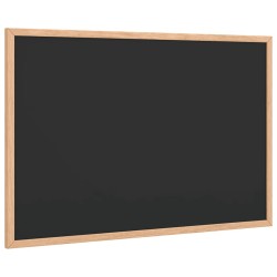 Tableau noir avec cadre bois de pin massif noir 60x40 cm 
