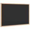 Tableau noir avec cadre bois de pin massif noir 60x40 cm 