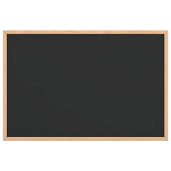 Tableau noir avec cadre bois de pin massif noir 60x40 cm 