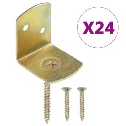 Supports de panneau de clôture 24pcs Forme en L Métal galvanisé 