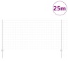 Clôture Euro avec 22 poteaux U Argent 1,2x25 m Acier 
