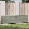Boîte de rangement de jardin résine tressée 200x50x60 cm gris 