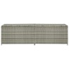 Boîte de rangement de jardin résine tressée 200x50x60 cm gris 