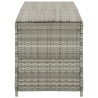 Boîte de rangement de jardin résine tressée 200x50x60 cm gris 
