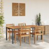 Table de jardin 180 x 90 x 75 cm en bois d'acacia solide et métal 
